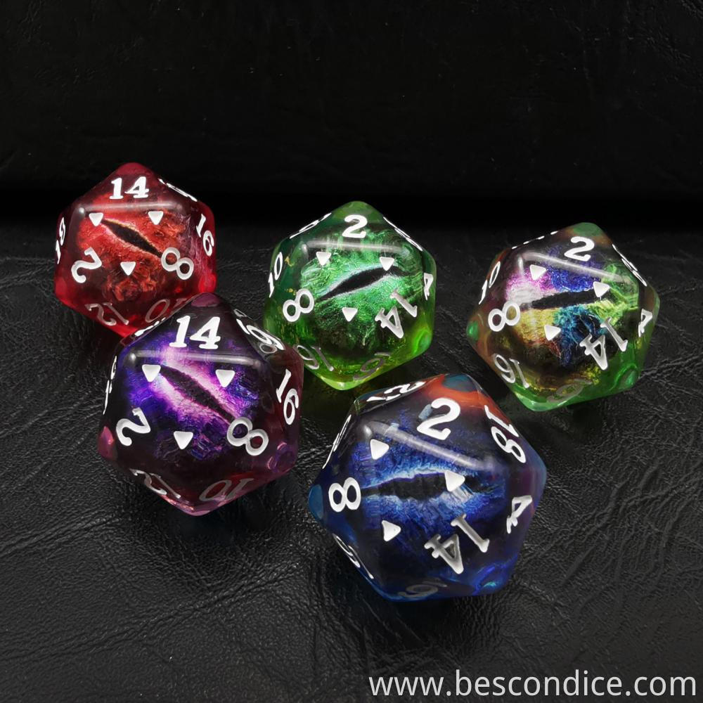 Polyhedral Dragon Eye Dice 20 Sides 4 Polyhedral Dragon Eye Dice 20 Sides 4